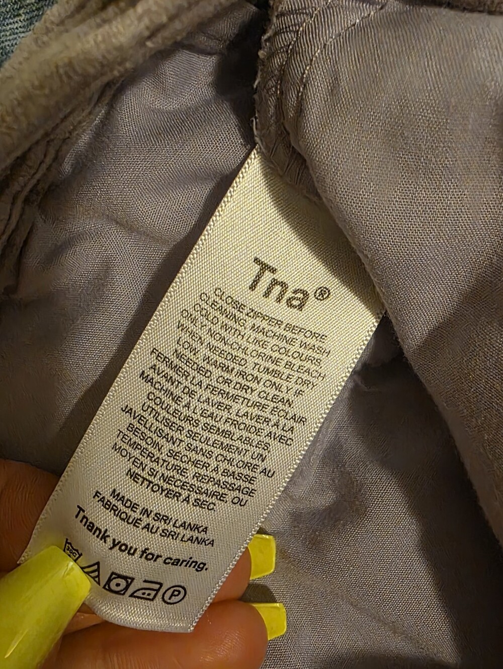 Aritzia Tna Ripcord Corduroy Pant Size 2 In Purple Ash (lavender) - Picture 12 of 14